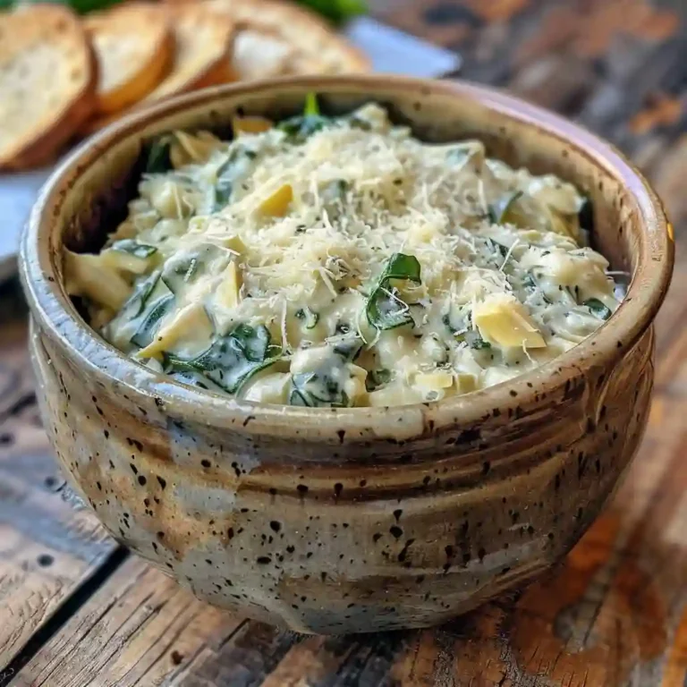 High protein artichoke dip 2 A serving of high protein artichoke dip with crackers and bell pepper strips
