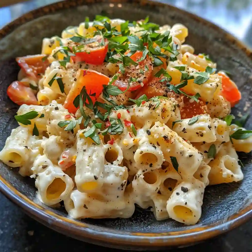 cottage-cheese-protein-bowl cottage cheese pasta sauce no blender bowl with chicken, quinoa, and veggies on a kitchen table