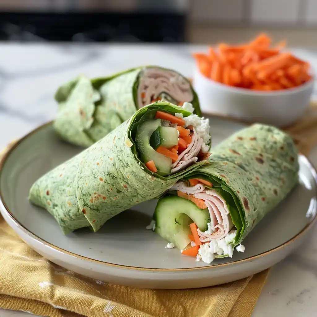 cottage-cheese-wrap-lunchbox Cottage cheese wrap served in a lunchbox with apple slices and nuts