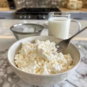 Cottage Cheese Pasta Sauce No Blender – The Ultimate Guide for Smooth, Creamy Sauces 4 Hand assembling cottage cheese salad bowl with vegetables and seeds