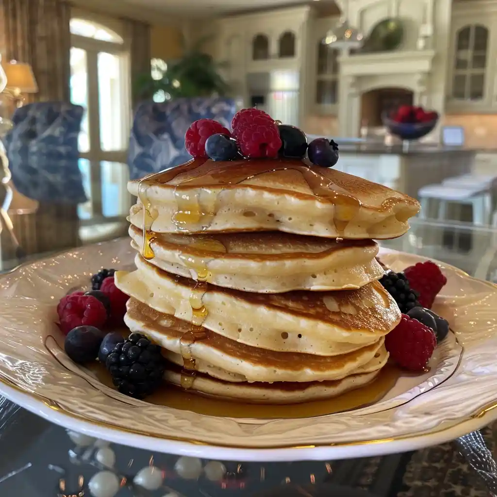 kodiak-cakes-cottage-cheese-serve Kodiak pancakes with cottage cheese served with banana and Greek yogurt