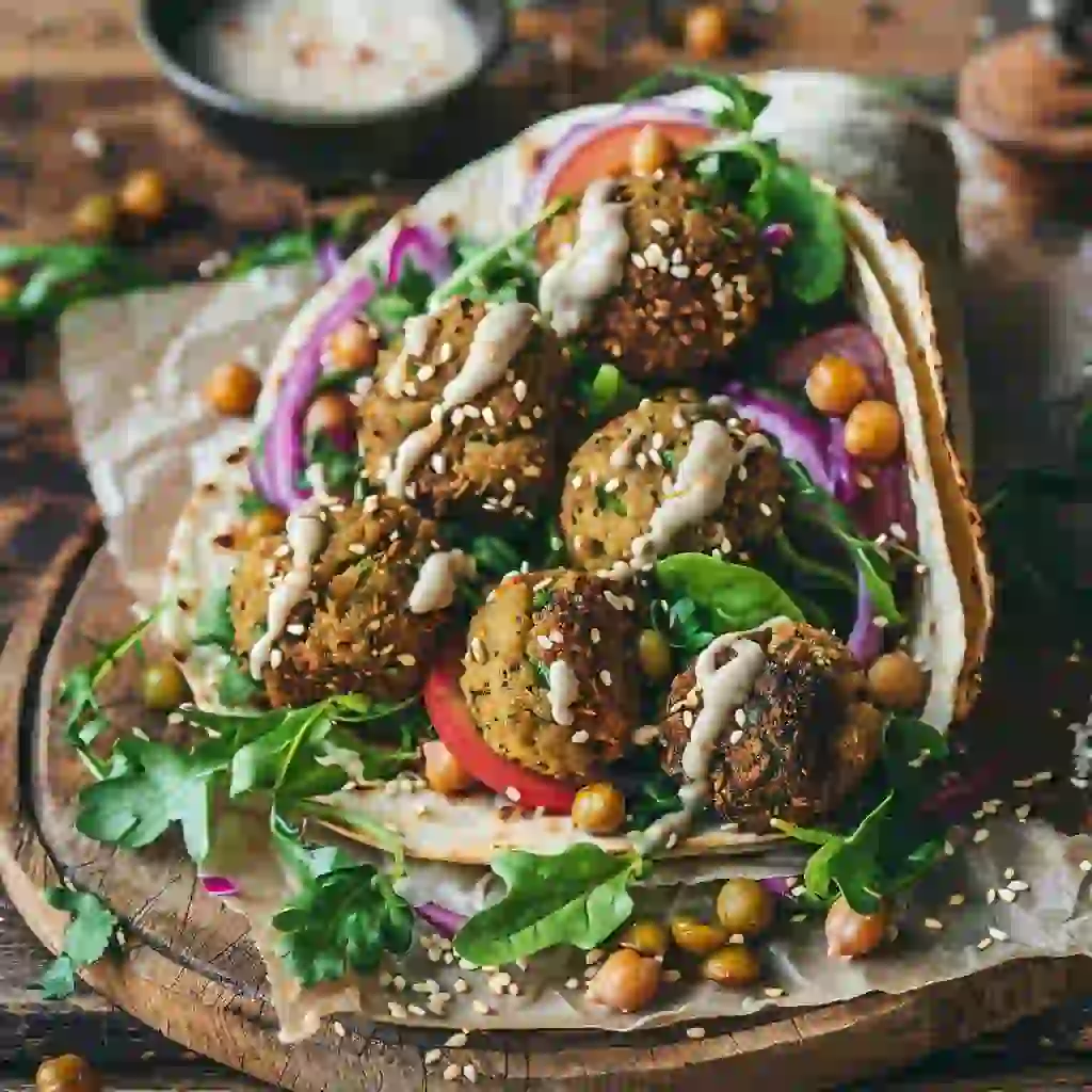 chia-falafel-serving-suggestion Baked falafel patties on parchment paper fresh from the oven
