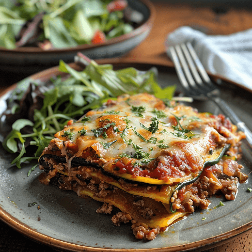 u4946434431 A plated slice of zucchini lasagna showing visibl 8a455fb1 0bc2 426f bb7b 0116a7925ae7 3