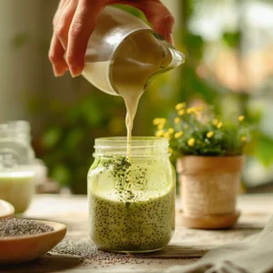 Whisking matcha in a small bowl to avoid clumps